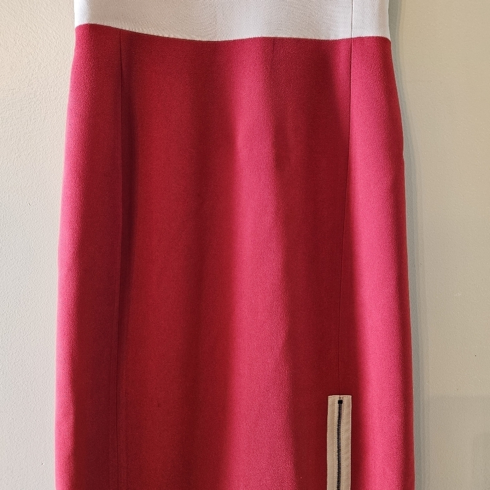 Judith & Charles Women's Professional Midi Cocktail Colorblock Red Dress Sz 0. - Picture 10 of 16